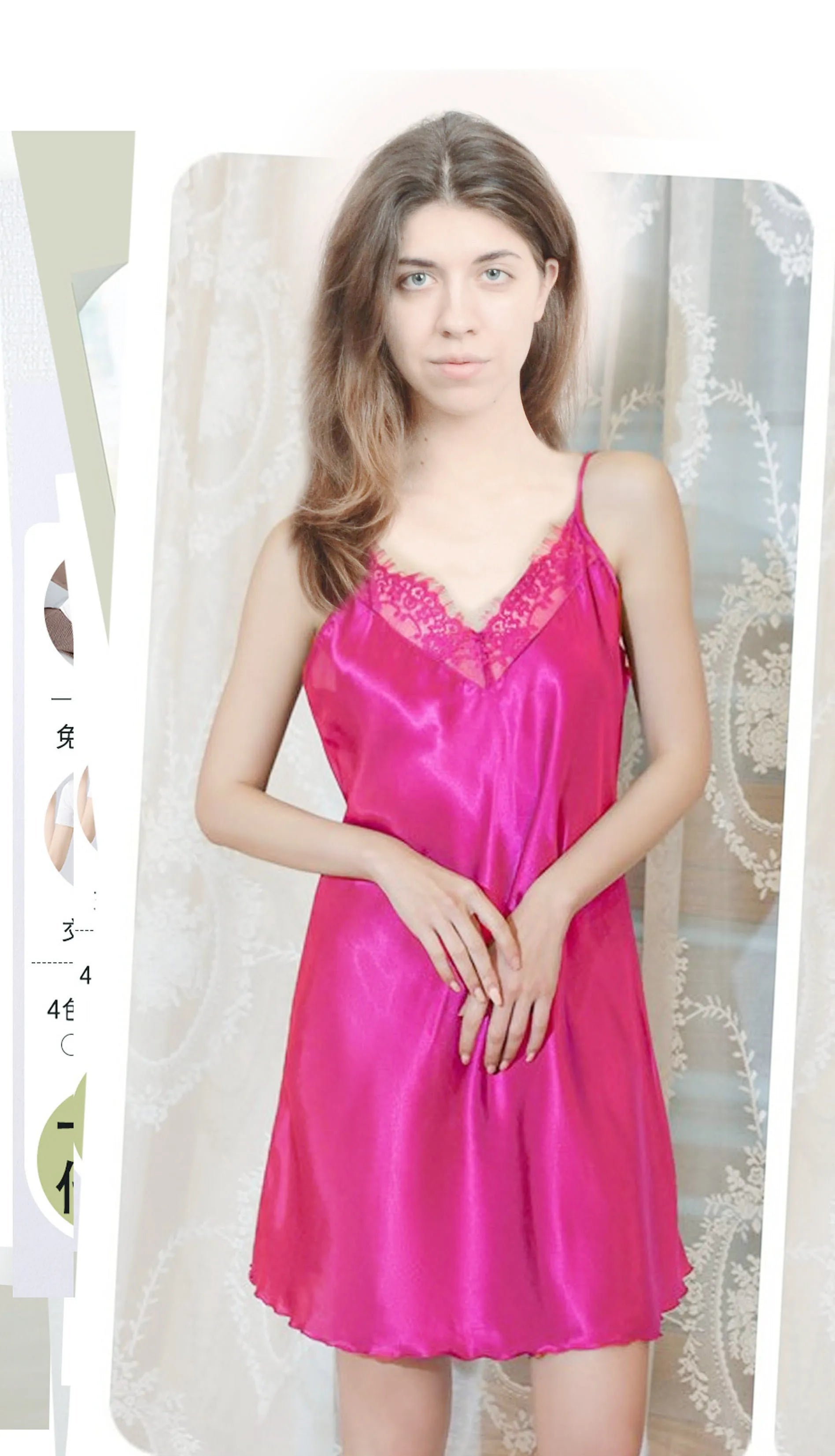 2024 Sexy Strap Nightdress Summer Womens Sleepwear Casual Faux Silk Nightgown Home Wear Nightwear Bath Gown SLP001429