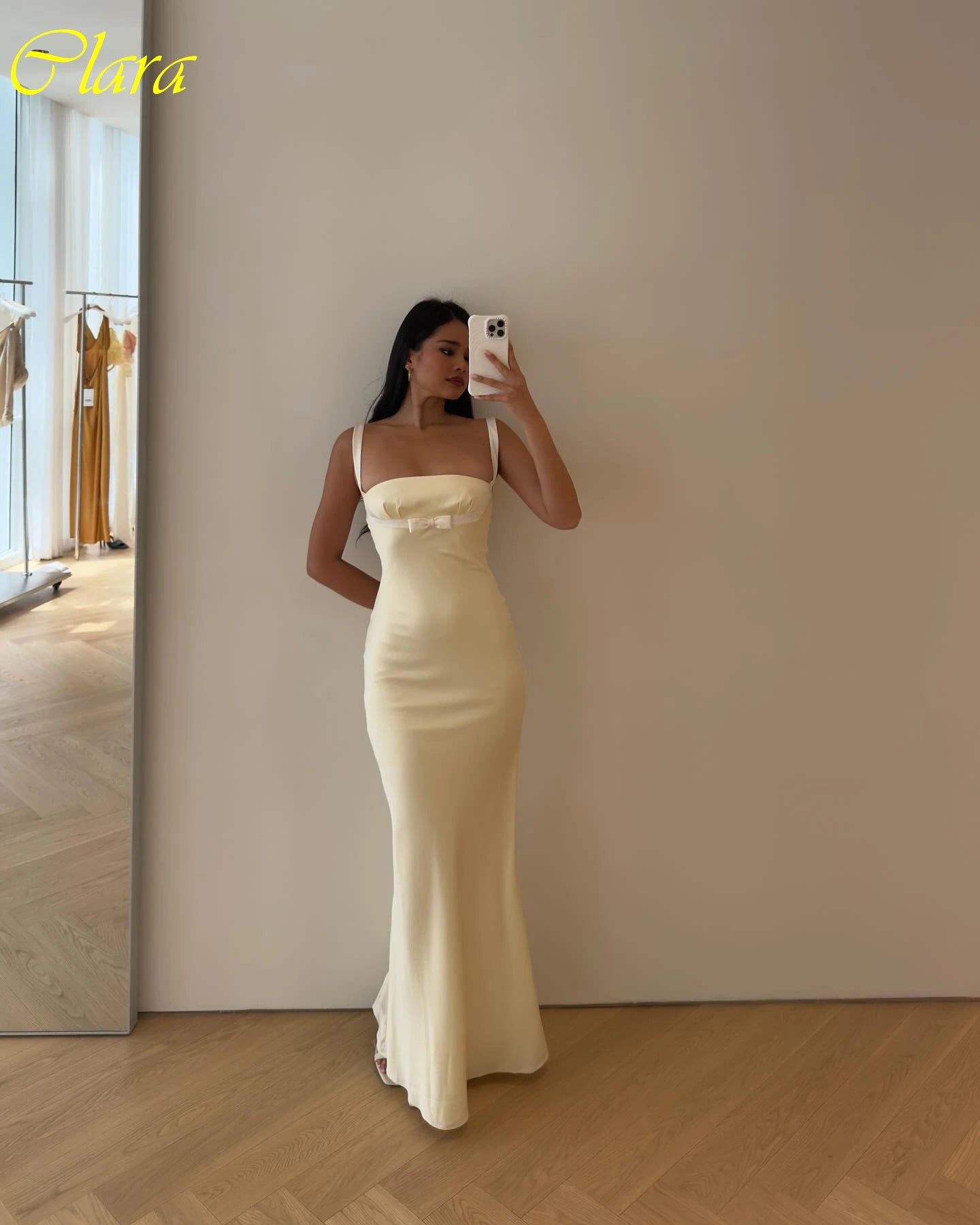 Customized Straight Spaghetti Straps Elegant Evening Dress Delicate Temperament Bespoke Occasion Gowns High Quality Party Dress